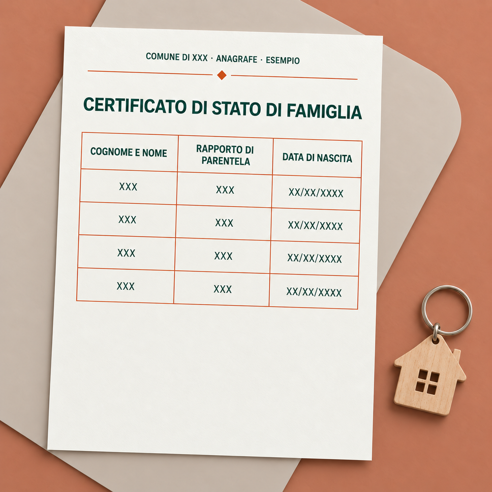 Traduzione giurata del certificato di stato di famiglia — Giuradoc