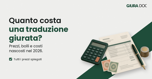 Quanto costa una traduzione giurata nel 2026: prezzi, bolli e costi nascosti