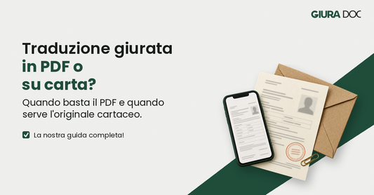 Traduzione giurata in PDF: quando basta e quando serve l'originale cartaceo