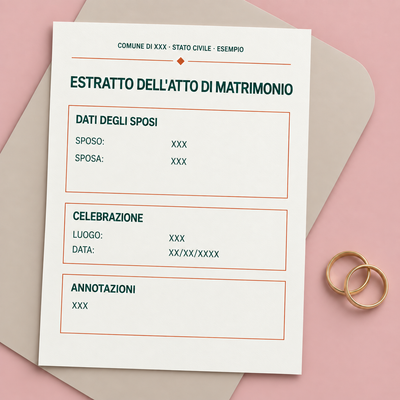 Traduzione giurata dell'atto di matrimonio — Giuradoc