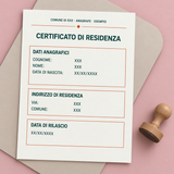 Traduzione giurata del certificato di residenza — Giuradoc